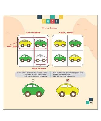 CUBE (3+ Yaş) / IQ Dikkat Ve Yetenek Geliştiren Kitaplar Serisi - 5