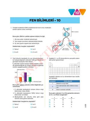 LGS FEN BİLİMLERİ 10'LU Branş Denemeleri | Video Çözümlü | MEB Müfredatına Uygun - 5