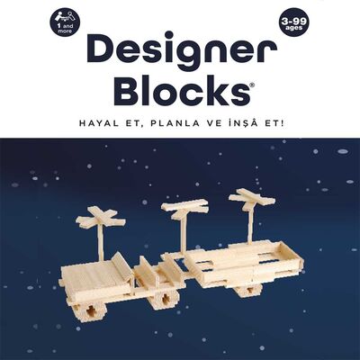 Designer Blocks 100 Doğal Ahşap Parça 3+ Yaş 1+ Oyuncu - 2