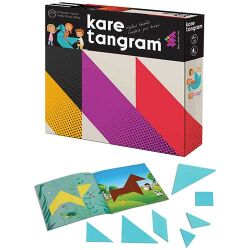 KARE TANGRAM Zeka Oyunu (7 Parça 36 Farklı Şekil) 3+ Yaş 1+ Oyuncu - ZET Zeka