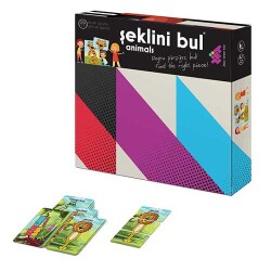 ŞEKLİNİ BUL (Animals) Zeka Oyunu 3+ Yaş 1+ Oyuncu - ZET Zeka